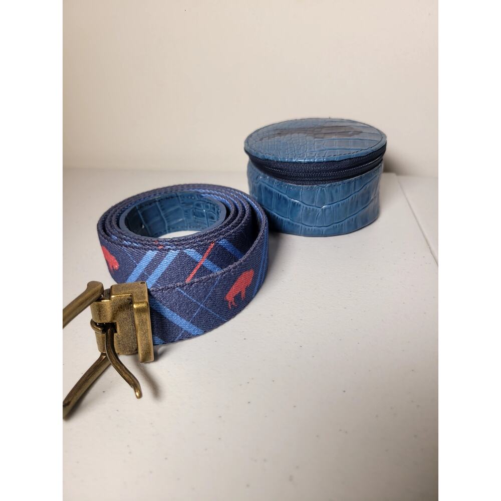 Reversible NFL Buffalo Bills Belt w/ Case| Preppy Academia Fanbase Country Style - Picture 2 of 12